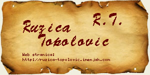 Ružica Topolović vizit kartica
